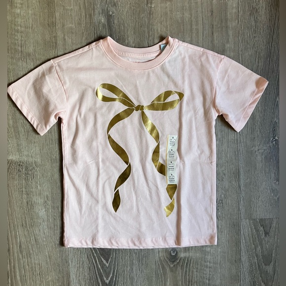 Cat & Jack Other - NEW Cat & Jack Gold Bow Tee 🎀
